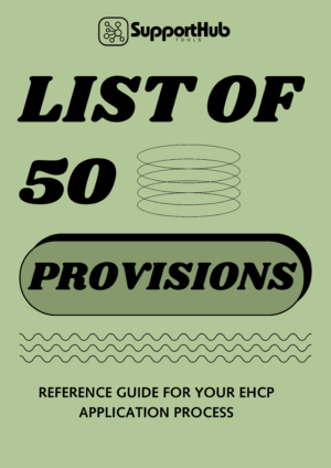 Reference guide for provisions sections of your EHCP application process